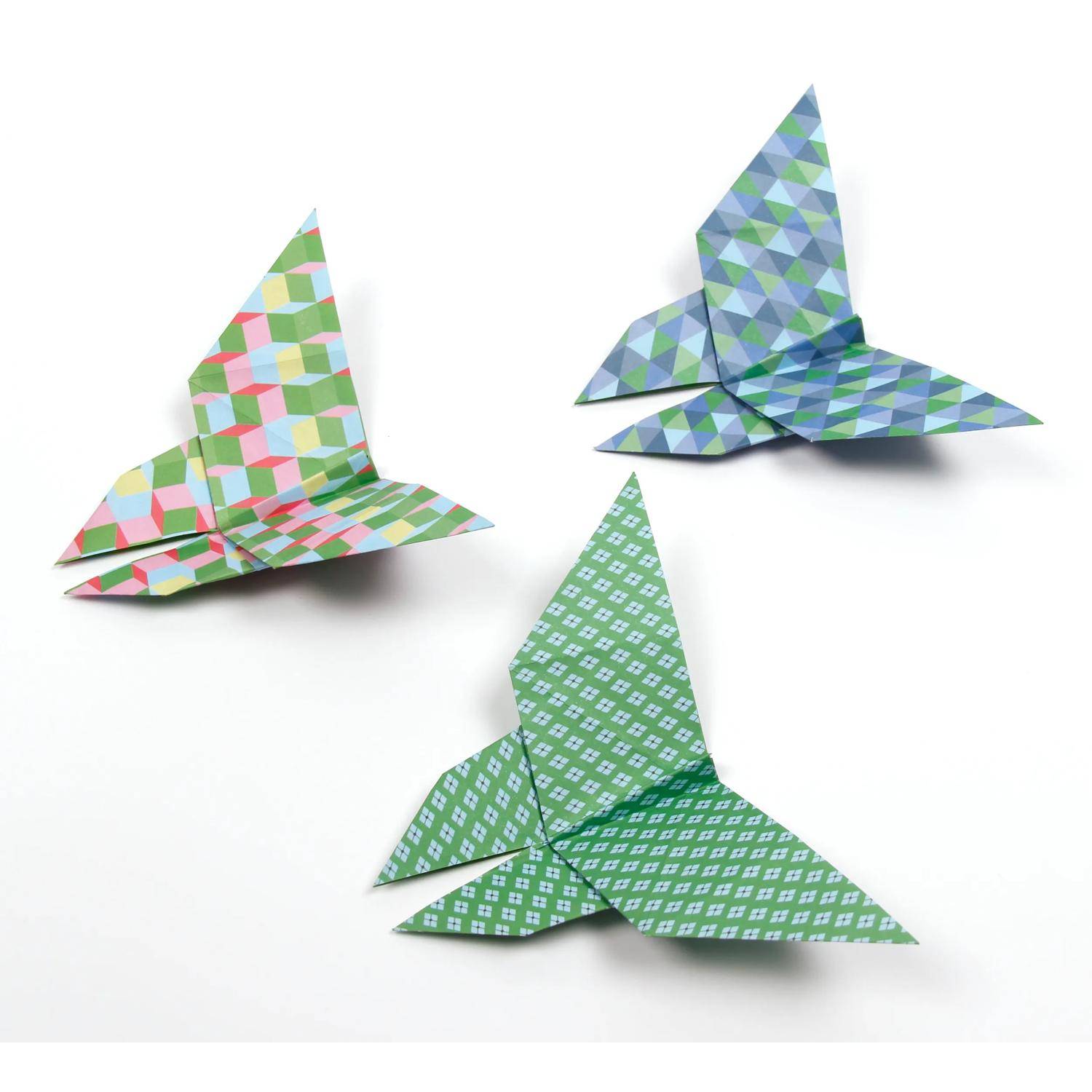 Avenue Mandarine 3x Origami Paper Geometric, 60 Bl 20x20 cm, Mehrfarbig 52501MD