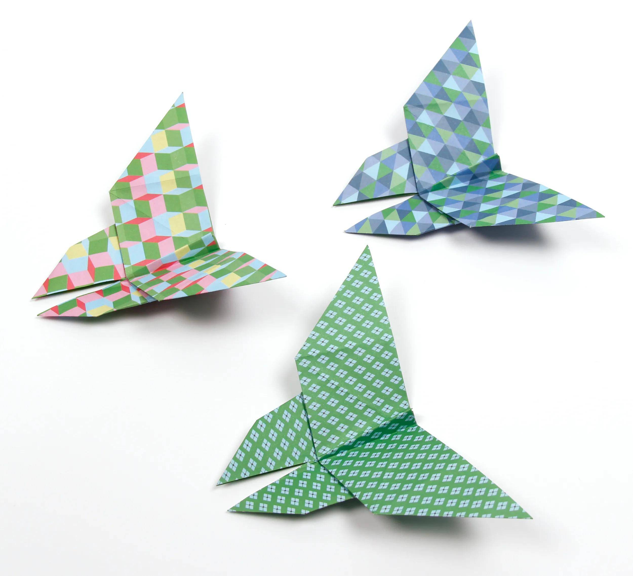Avenue Mandarine 3x Origami Paper Geometric, 60 Bl 20x20 cm, Mehrfarbig 52501MD