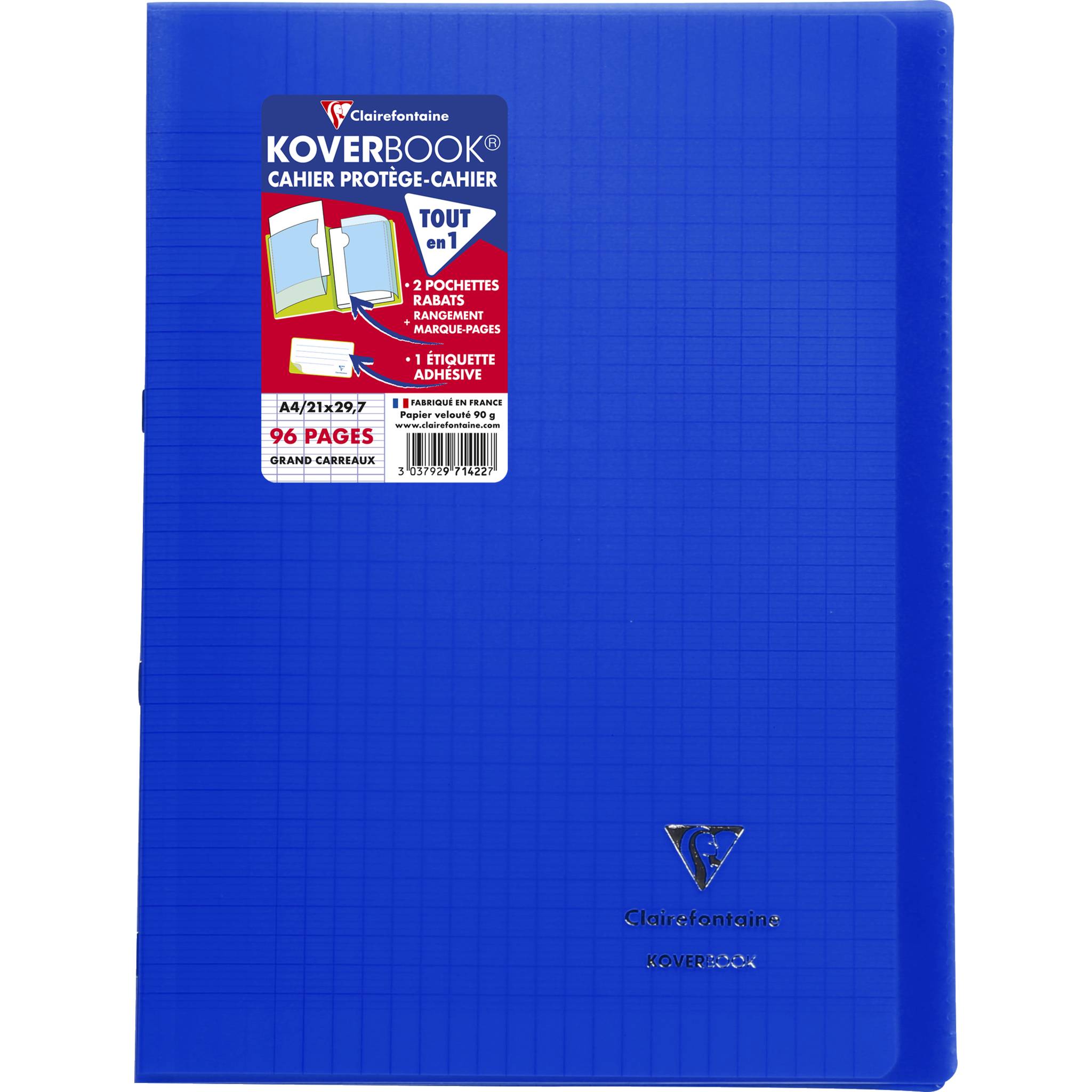 Clairefontaine 10x Koverbook, Heft A4, 48 Blatt 90g - Marineblau 971422C
