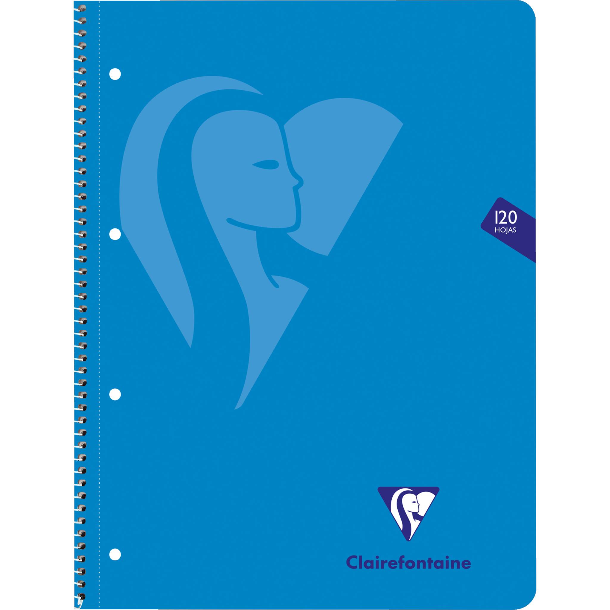 Clairefontaine 5x Collegeblock A4+, 120 Bl 90g, kariert gelocht Sortiert 598753C