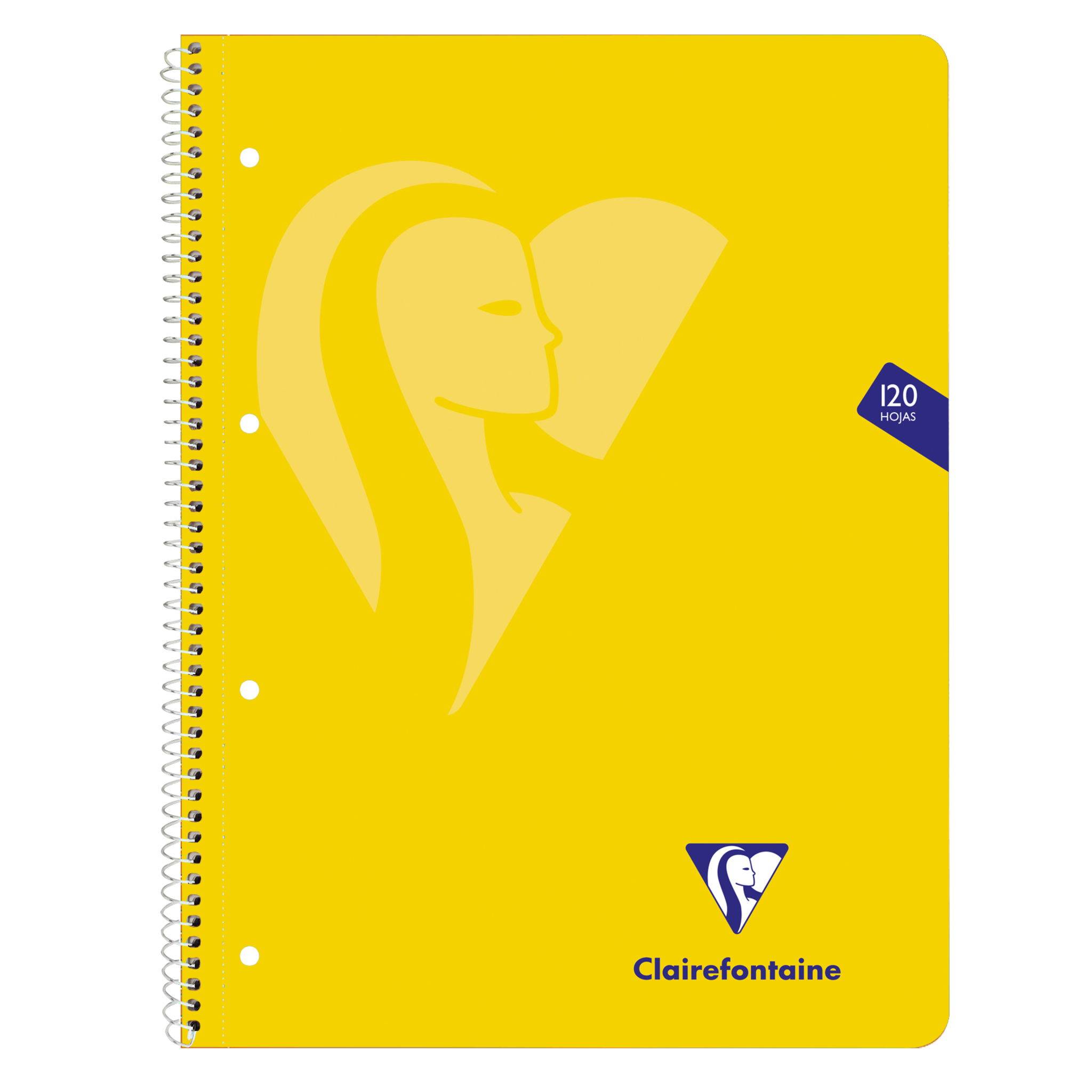 Clairefontaine 5x Collegeblock A4+, 120 Bl 90g, kariert gelocht Sortiert 598753C