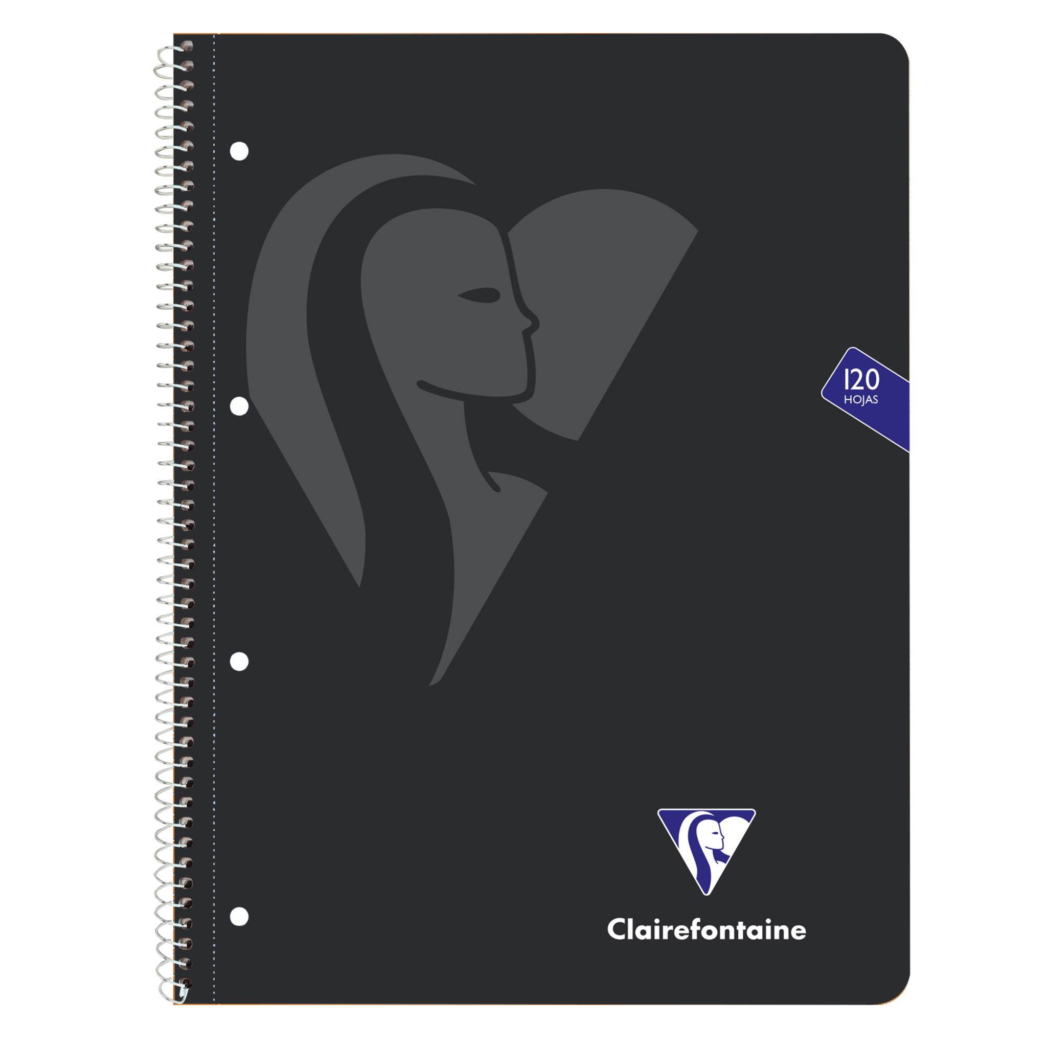 Clairefontaine 5x Collegeblock A4+, 120 Bl 90g, kariert gelocht Sortiert 598753C