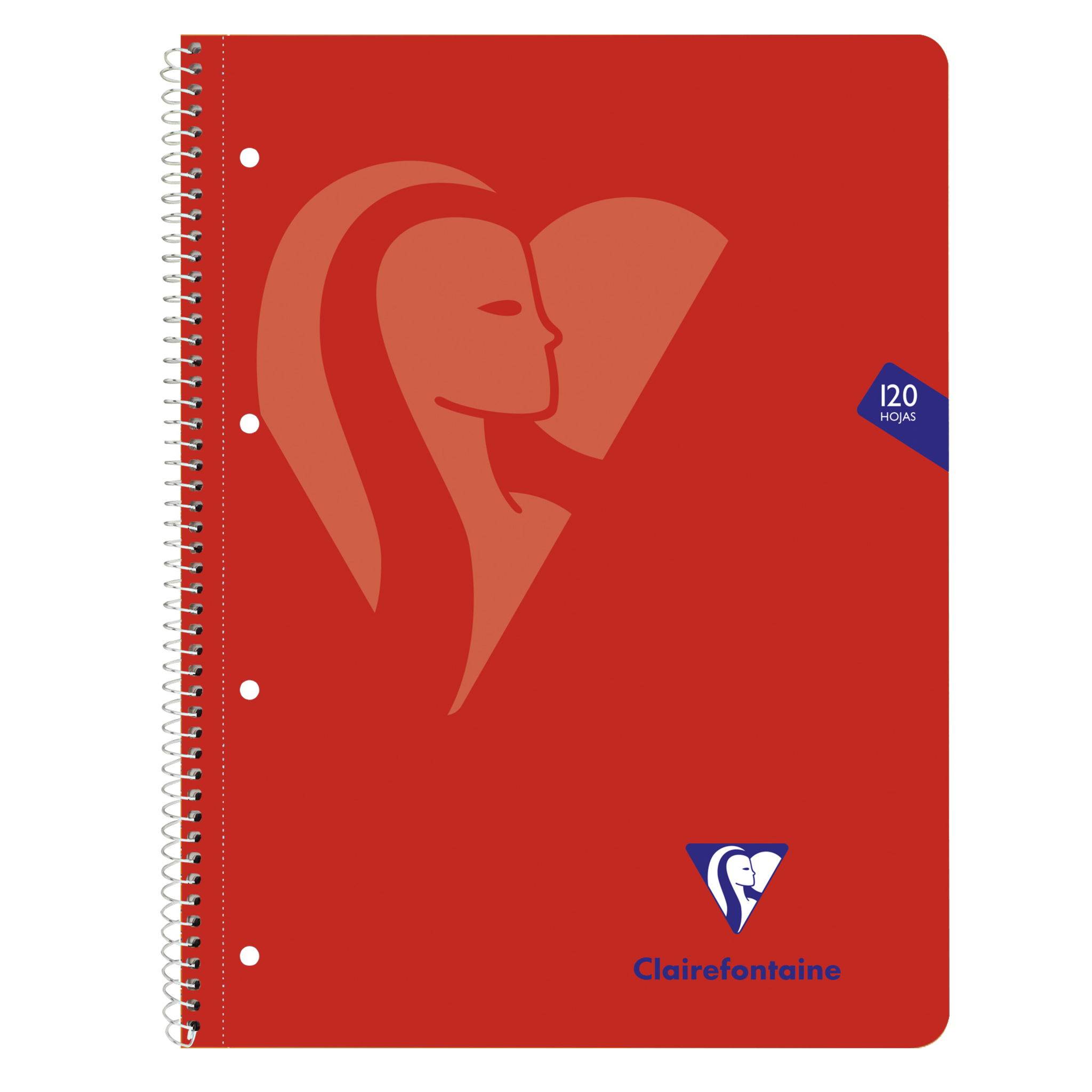 Clairefontaine 5x Collegeblock A4+, 120 Bl 90g, kariert gelocht Sortiert 598753C