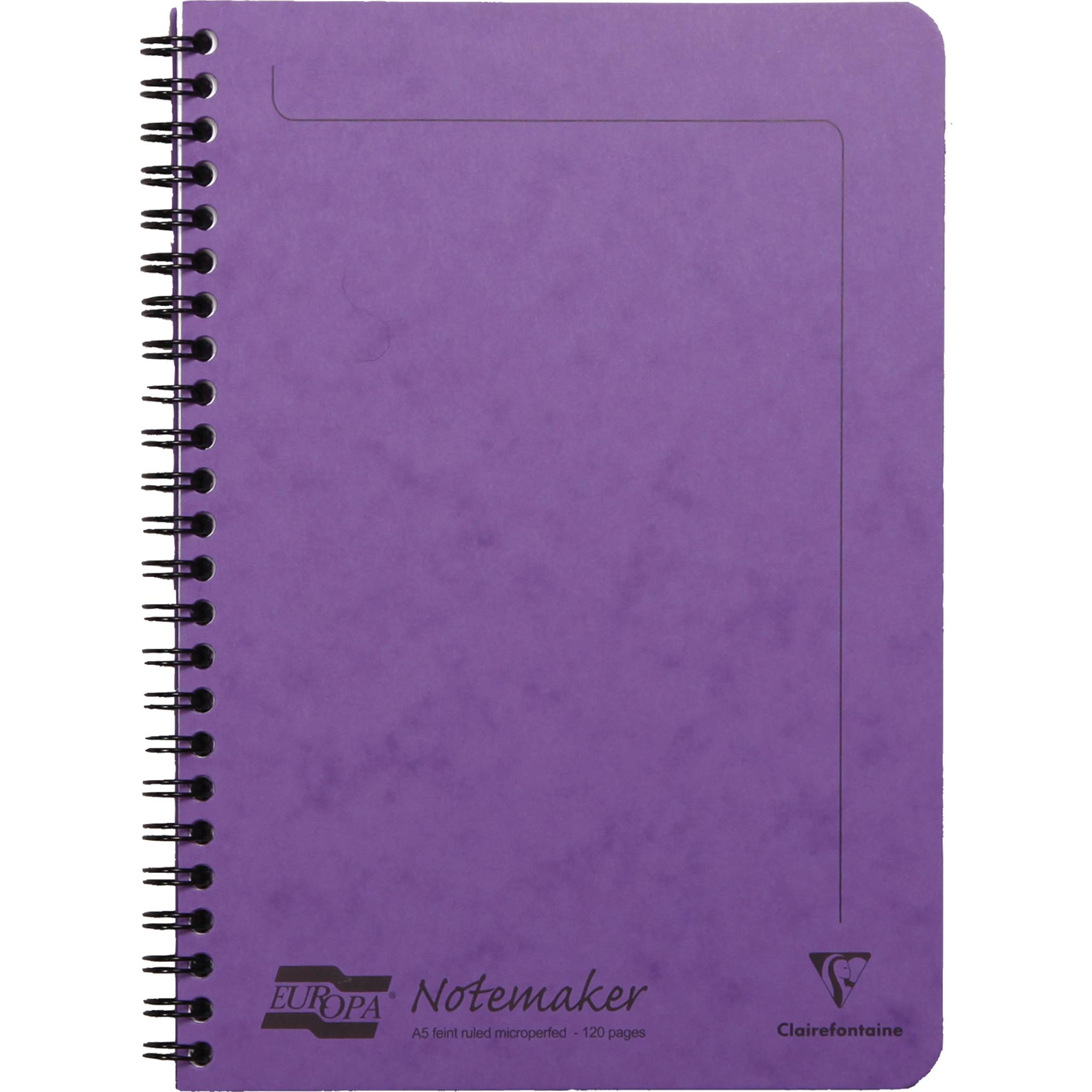 Clairefontaine 10x Doppelspiralheft A5 60 Blatt liniert abtrennbar Flieder 4854Z