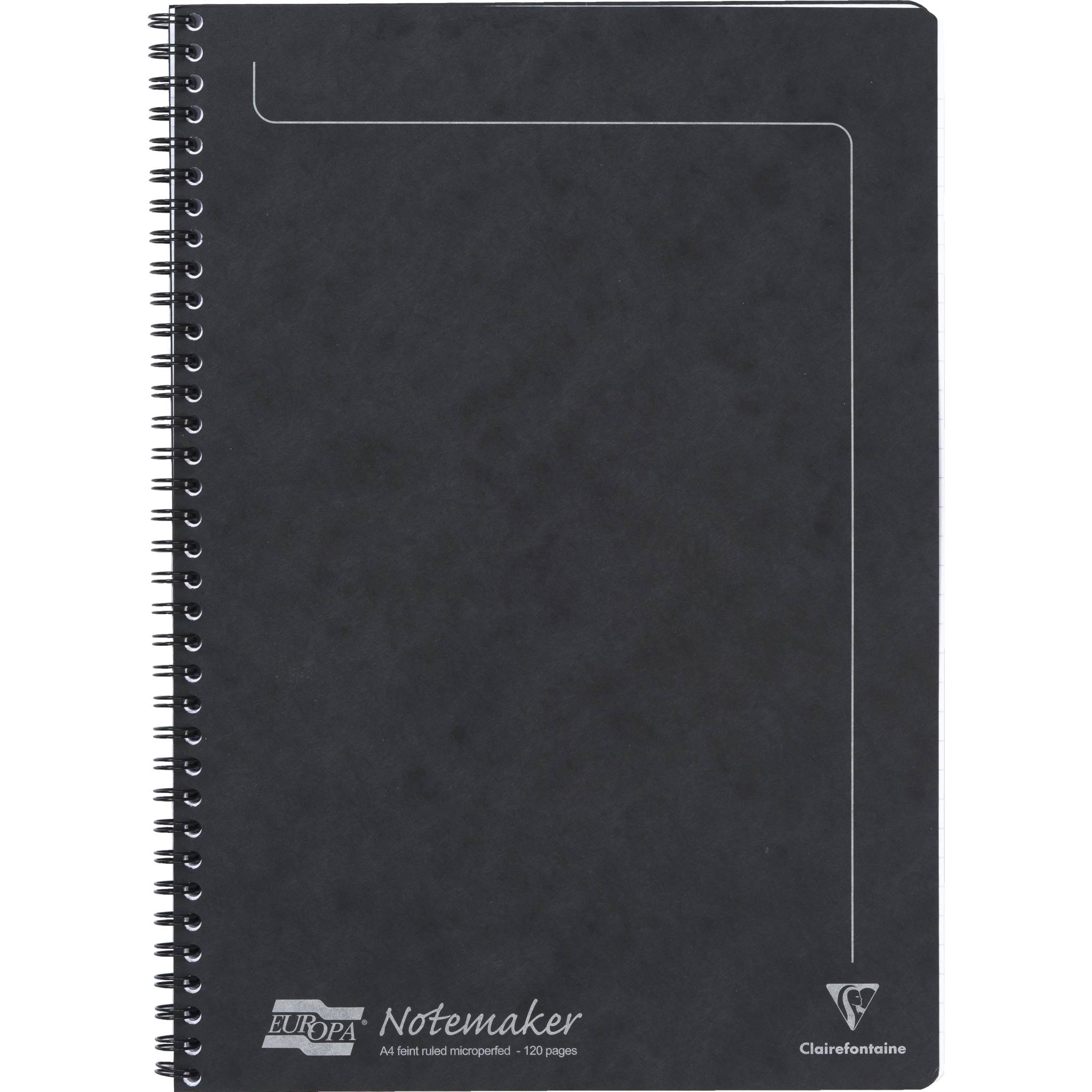 Clairefontaine 10x Doppelspiralheft A4 60 Blatt liniert abtrennbar Schwarz 4862Z