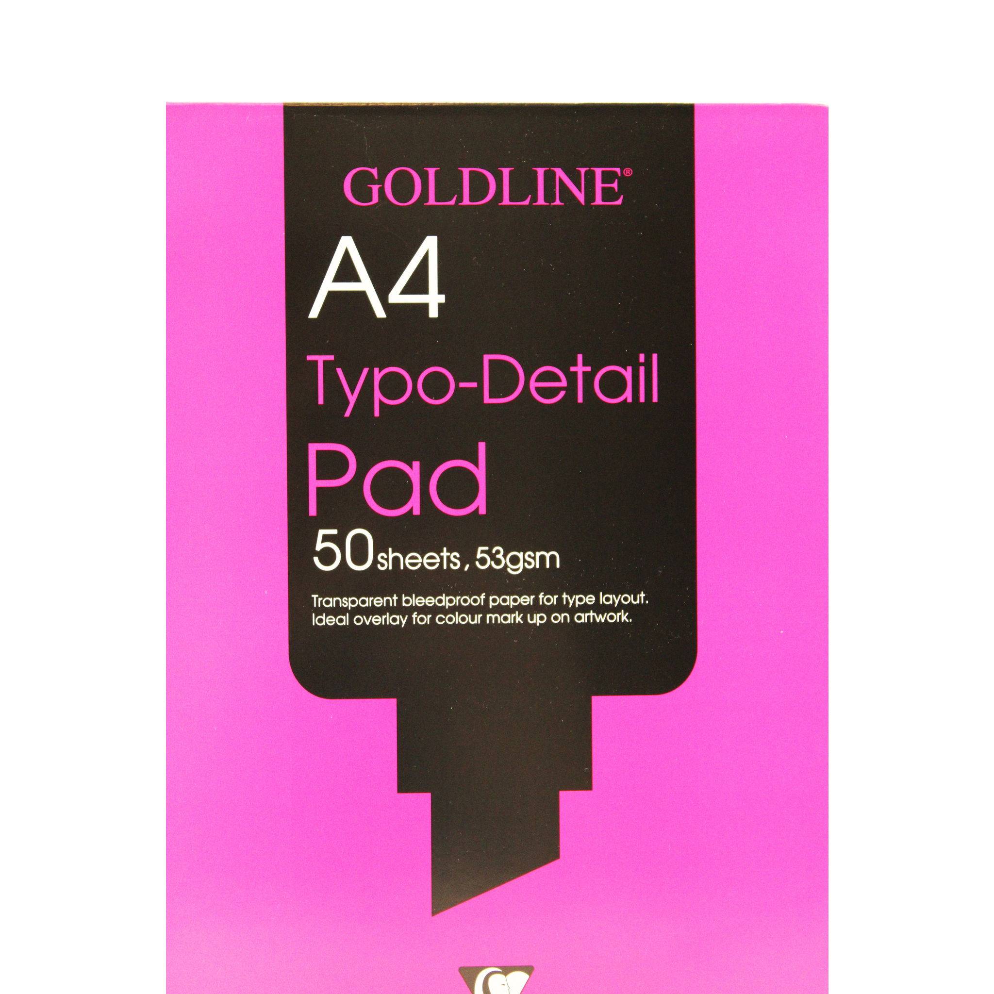 Clairefontaine 5x Goldline Typo-Detail Pad, Block geleimt, 50 Bl A4 53g GPD1A4Z