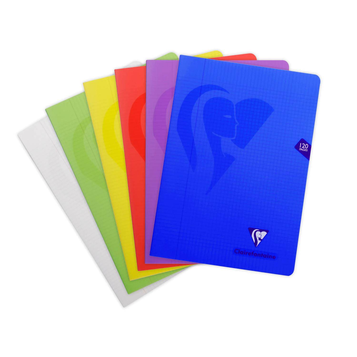Clairefontaine 10x Heft A4 60 Bl kariert Farben sortiert - Sortiert 303522C