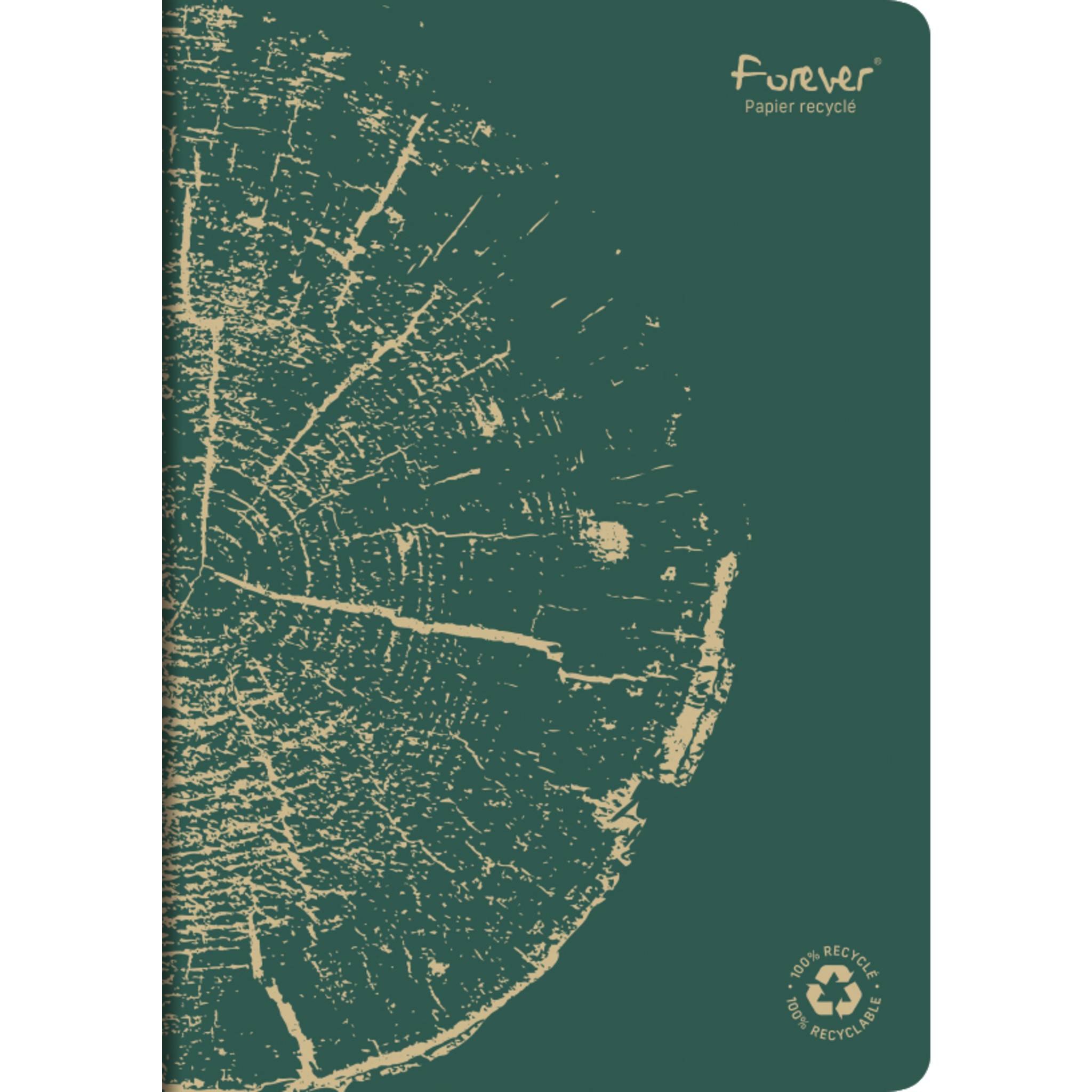 Forever 5x Heft A4, 48 Bl liniert, Weißes RC Papier 90g - Tannengrün 684661C
