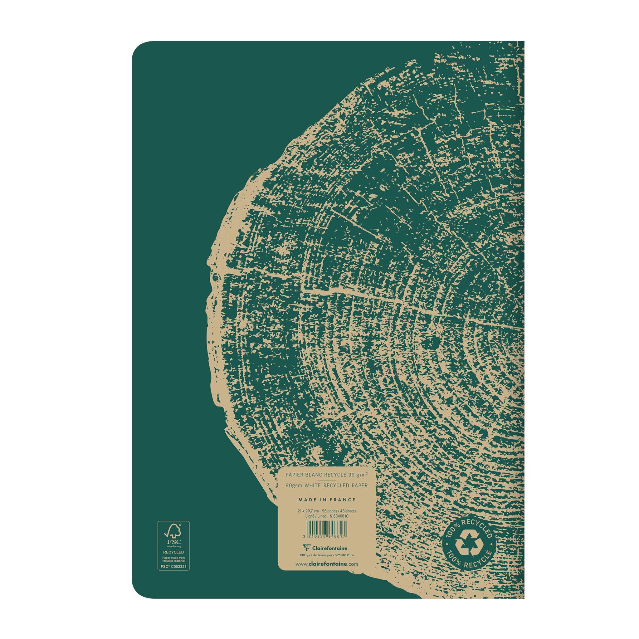 Forever 5x Heft A4, 48 Bl liniert, Weißes RC Papier 90g - Tannengrün 684661C