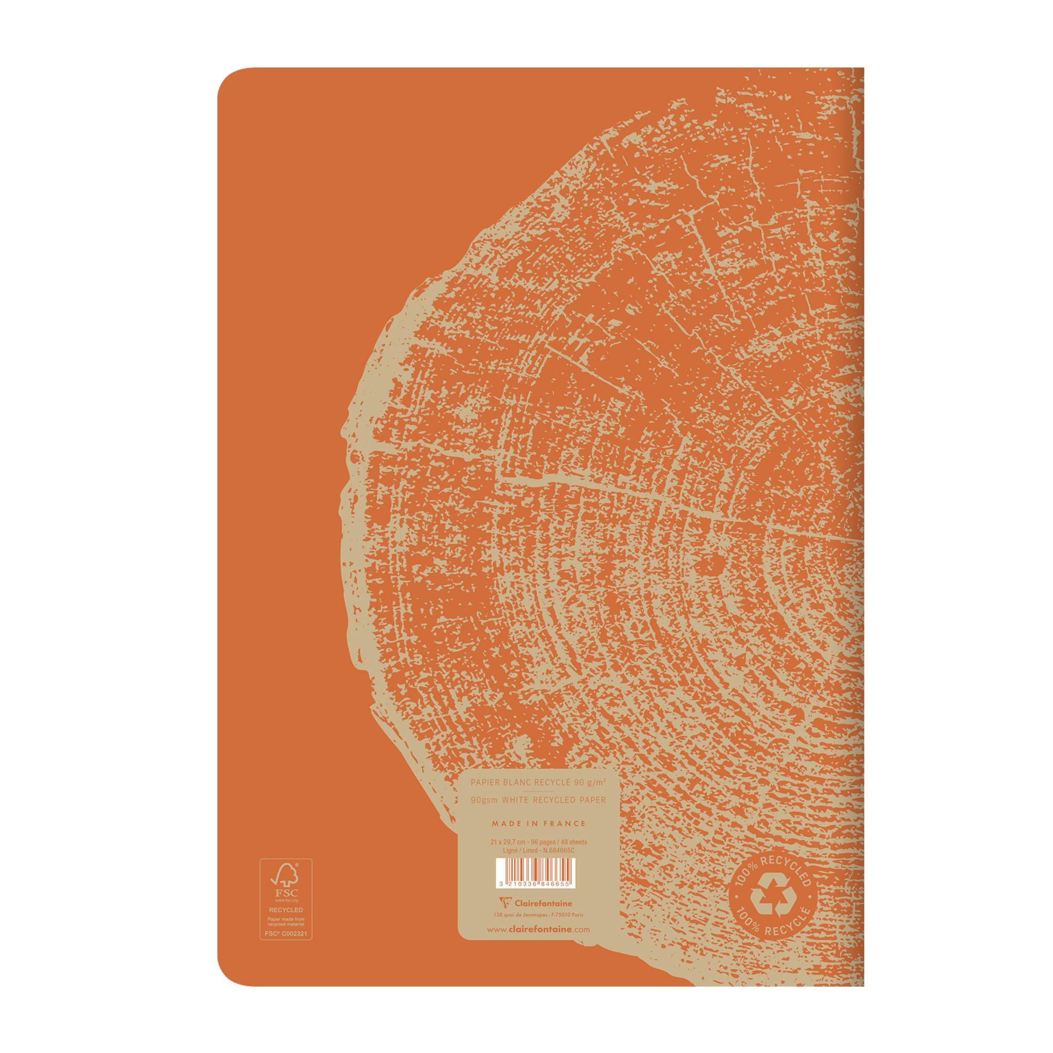 Forever 5x Heft A4, 48 Bl liniert, Weißes RC Papier 90g - Rostorange 684665C