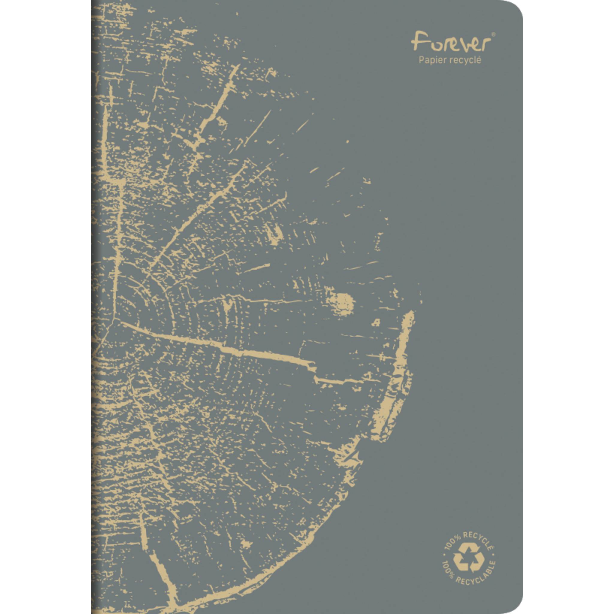 Forever 5x Heft A4, 48 Bl liniert, Weißes RC Papier 90g - Bleigrau 684664C