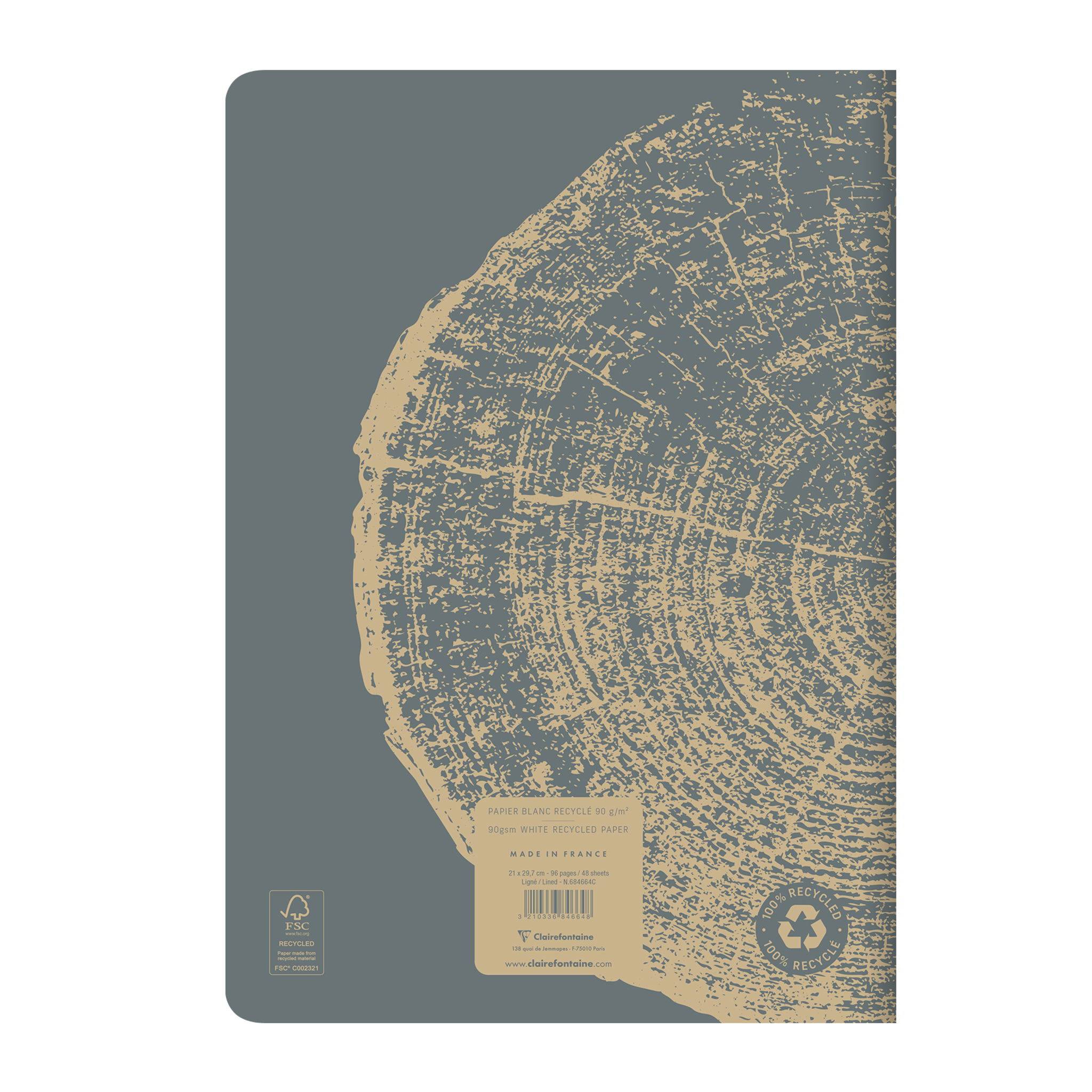 Forever 5x Heft A4, 48 Bl liniert, Weißes RC Papier 90g - Bleigrau 684664C