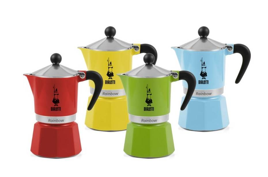 Bialetti Espressokocher Rainbow 1 Tasse hellblau