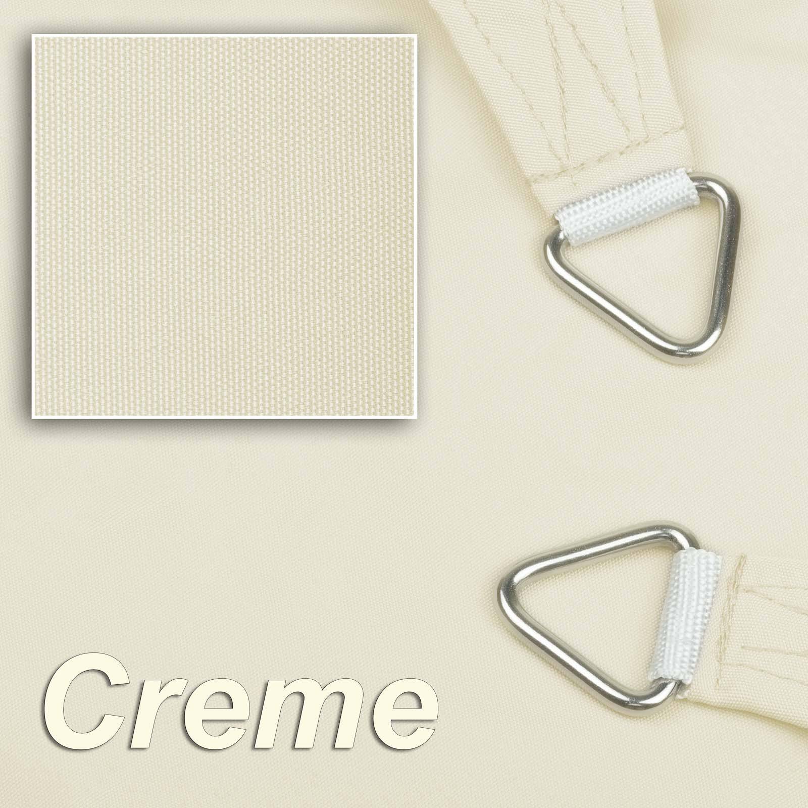 hanSe Sonnensegel 100%Polyester Rechteck 4x5m Creme Sonnenschutz wasserabweisend