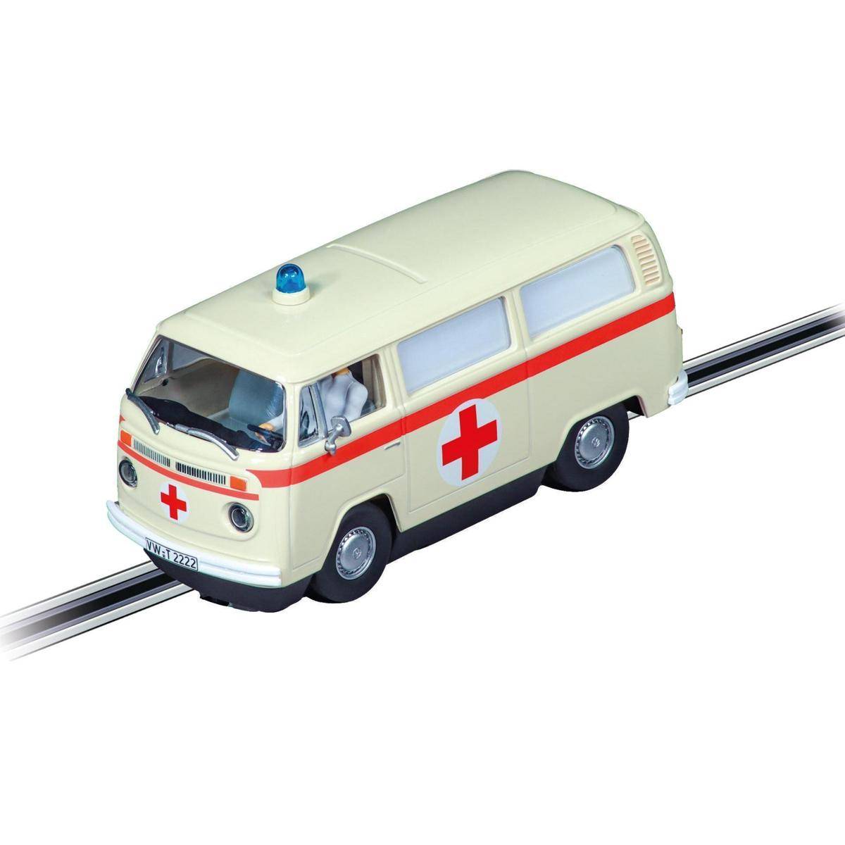 20032033 - VW BUS T2b Ambulance, Rotes Kreuz, Front-, Rück- und Bremslicht, Blaulicht und Sound