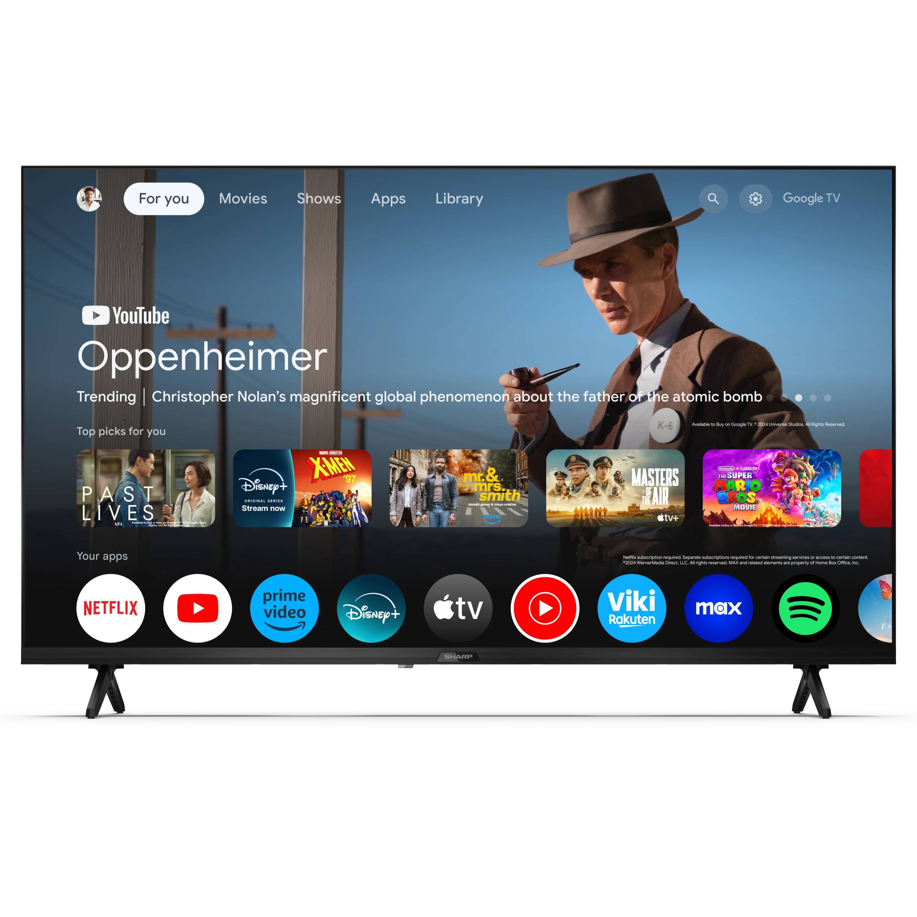 SHARP 40GF2265E - 40 Zoll Fernseher (101 cm) Full HD Google TV - LED Smart TV (HDMI ARC, HDR10, Receiver, Bluetooth)