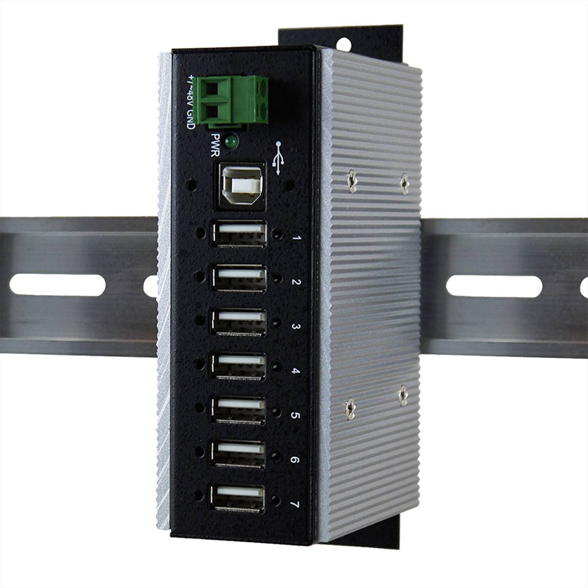 EXSYS EX-1177HMVS-WT 7 Port USB 2.0 HUB 15KV Surge Protection Eingabe / Ausgabe Dockingstations und