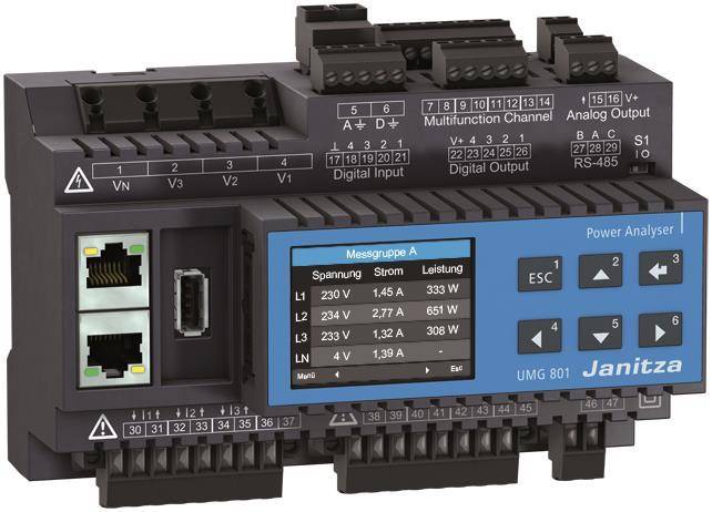 Janitza Modular UMG 801 Basisgerät 8TE erweiterbarer Netzanalysator 5231003 Industriematerial