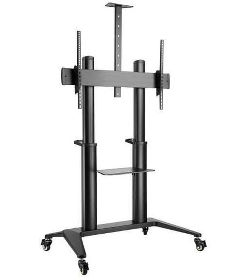 Dacomex TV-Wagen S120-1000W, für Flachbildschirme 177 - 304 cm (70" - 120"), bis 140 kg, schwarz