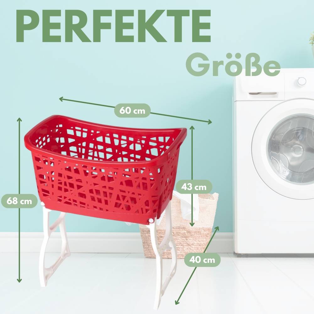 Wäschekorb mit Standbeinen Wäsche Korb Ständer Sammler Wagen Sortierer Box Beine