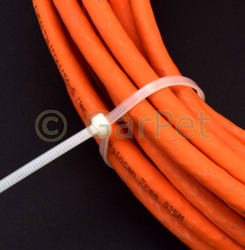 Profi Kabelbinder Transparent Set Sortiment weiss 300x3,6 mm 100St.