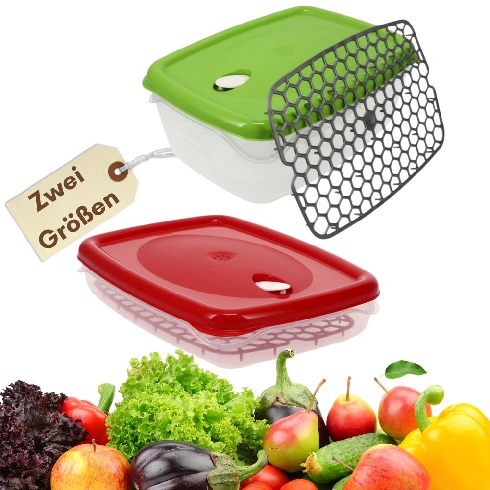 Frischhaltedosen mit Deckel Abtropfgitter Dampfventil Kunststoff Aufbewahrungsdosen Gefrierdosen Vorratsdosen Luftdicht 5,0 L