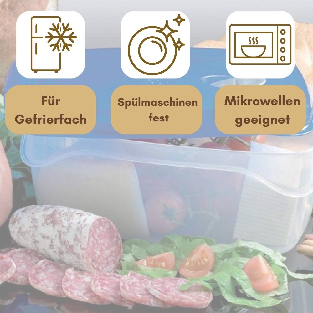 Frischhaltedosen mit Deckel Abtropfgitter Dampfventil Kunststoff Aufbewahrungsdosen Gefrierdosen Vorratsdosen Luftdicht 5,0 L