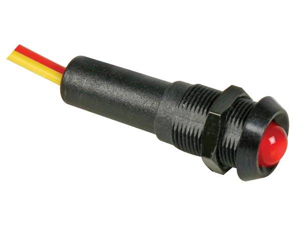 LED-SIGNALLEUCHTE 5V ROT/SCHWARZES GEHÄUSE