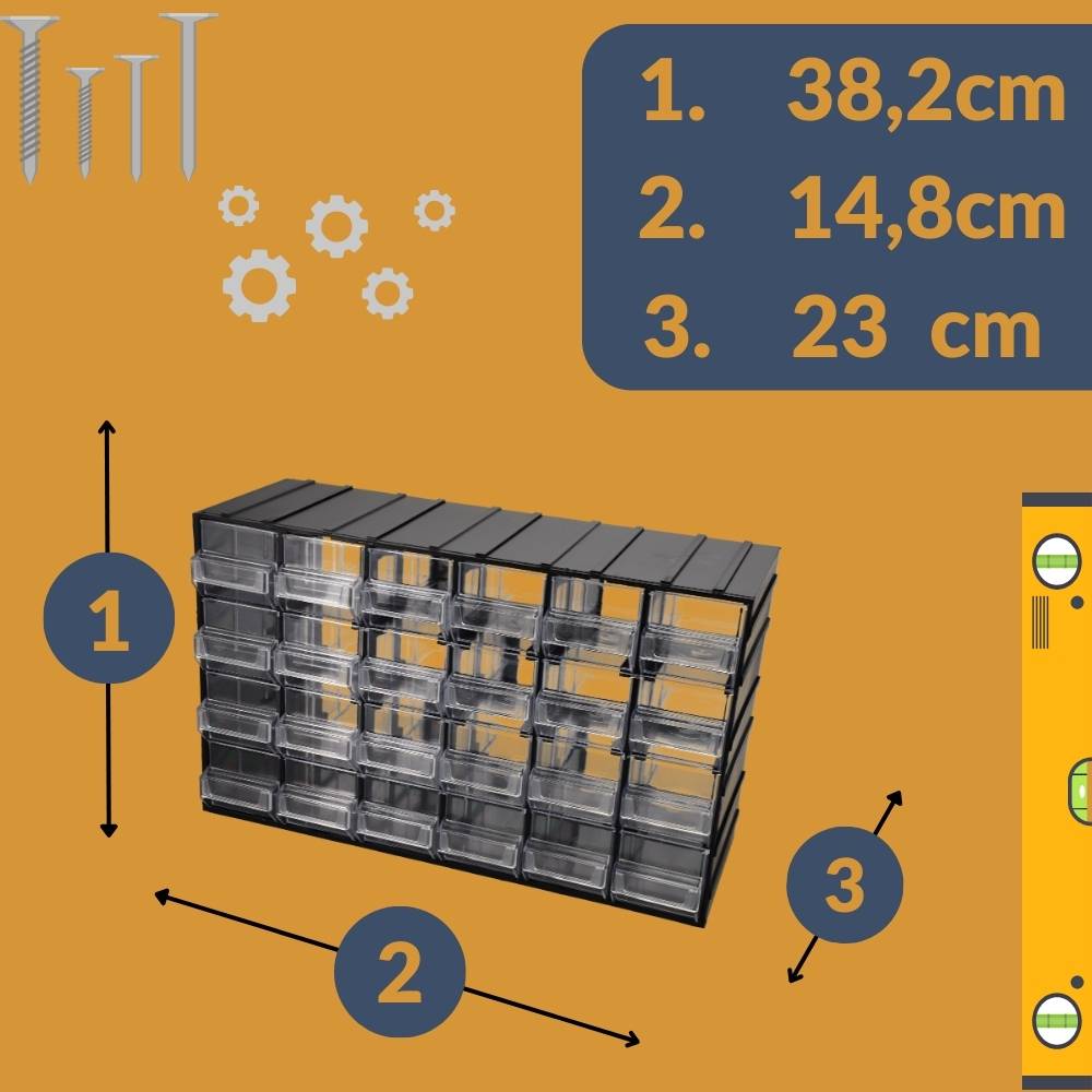 Sortimentskasten 24 Fach Schubladen Organizer Kleinteilemagazin Sortimentsboxen