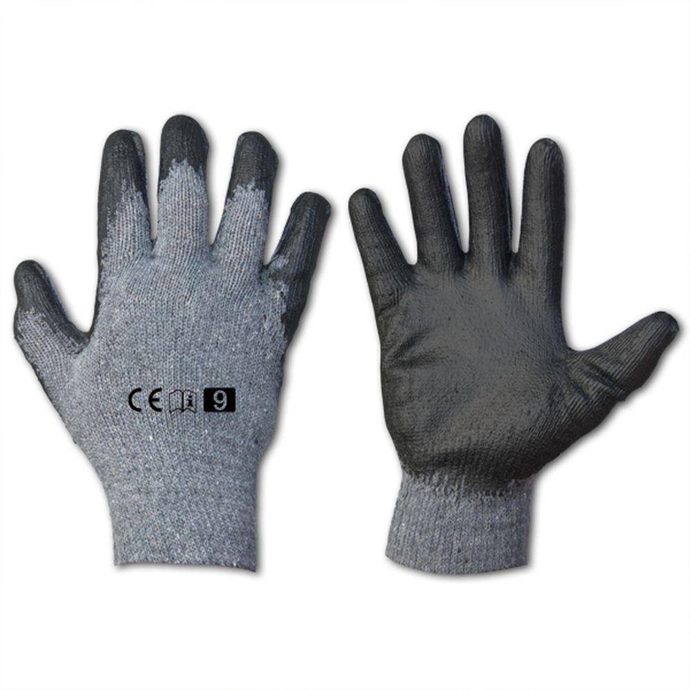 Arbeitshandschuhe Arbeits Montage Garten Handschuhe Latex Baumwolle Reiß Schnittfest Stärke 10. Gr. 11 120 Paar