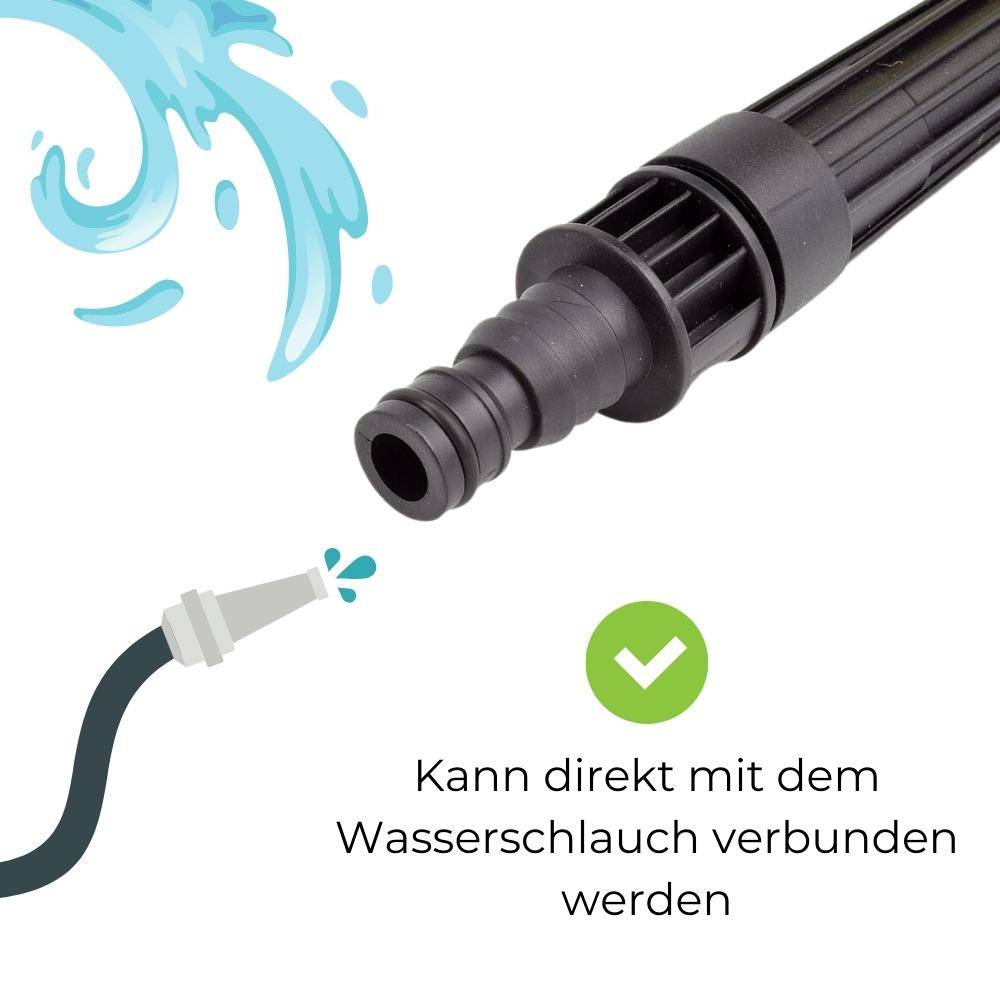 Waschbürste mit Wasseranschluss Auto Wasch Bürste PKW LKW Garten Boot Caravan