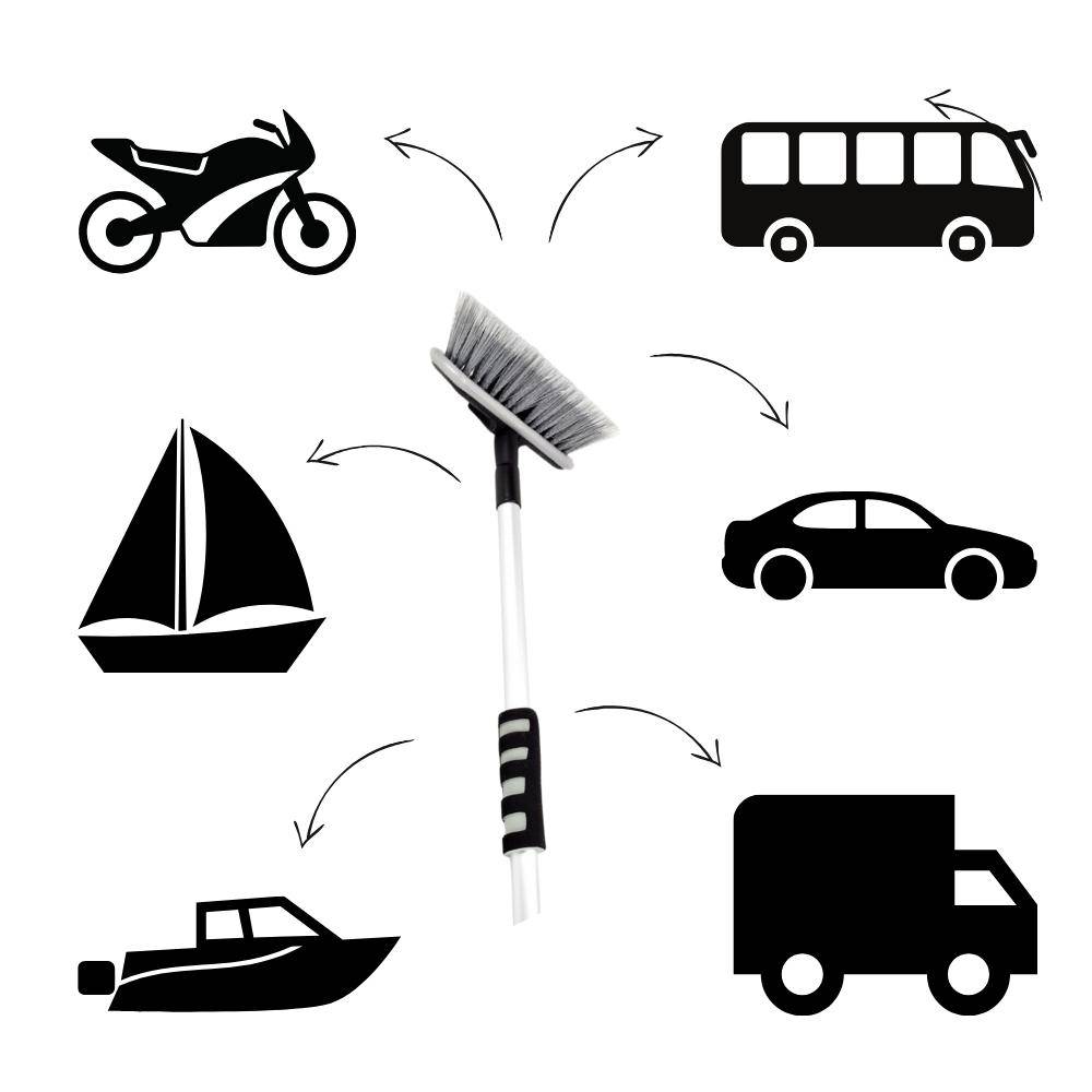 Autowaschbürste Wasch Bürste Alu Teleskop Auto PKW LKW Garten Boot Caravan