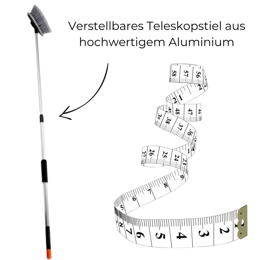 Autowaschbürste Wasch Bürste Alu Teleskop Auto PKW LKW Garten Boot Caravan