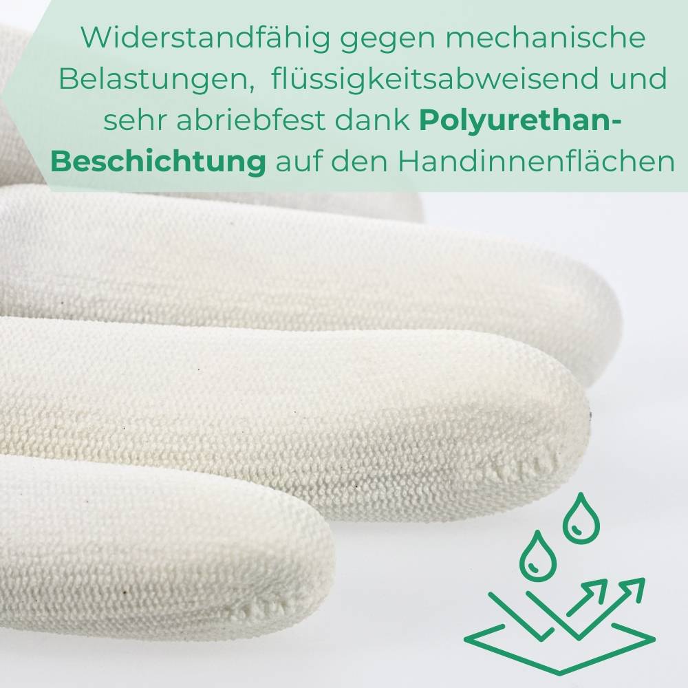 Arbeitshandschuhe PU weiß Gr. 9 120 Paar