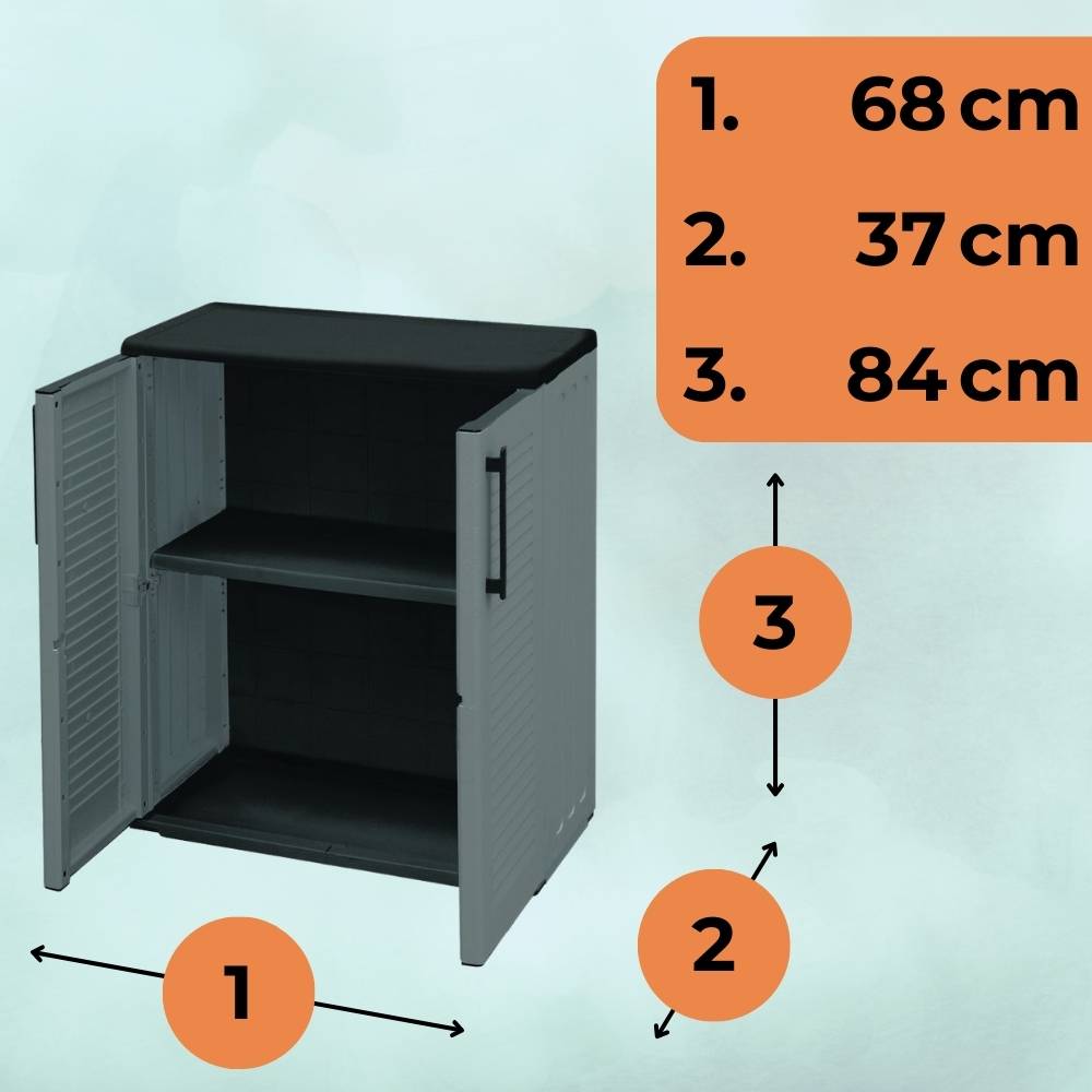 Gartenschrank Kunststoff Balkon Schrank Wetterfest Haushaltsschrank Werkstatt