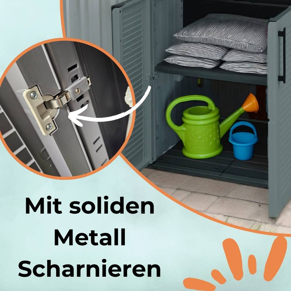 Gartenschrank Kunststoff Balkon Schrank Wetterfest Haushaltsschrank Werkstatt