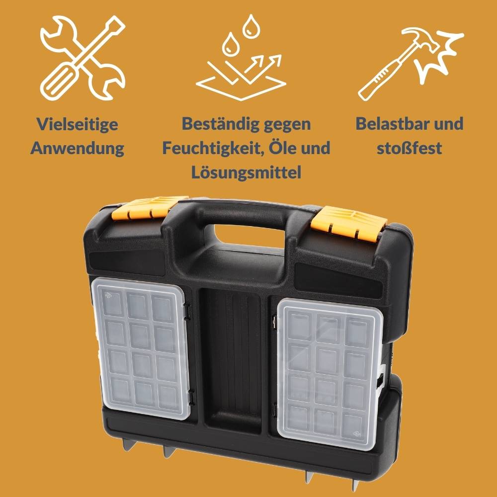 GarPet Werkzeugkoffer leer Kunststoff universal Maschinenkoffer für Elektrowerkzeuge Schaumstoffeinlage Werkzeug Geräte Koffer Box