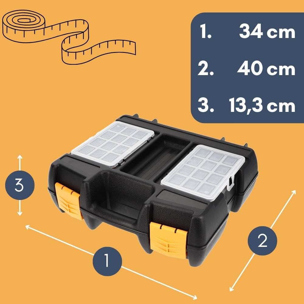 GarPet Werkzeugkoffer leer Kunststoff universal Maschinenkoffer für Elektrowerkzeuge Schaumstoffeinlage Werkzeug Geräte Koffer Box