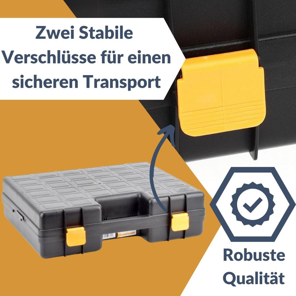GarPet Maschinenkoffer leer Kunststoff universal Werkzeugkoffer für Elektrowerkzeuge Schaumstoffeinlage Werkzeug Geräte Koffer Box