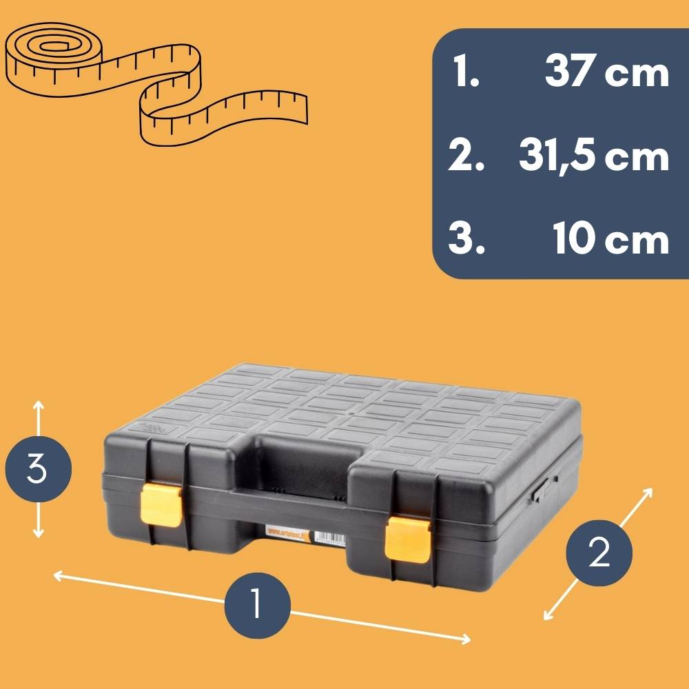 GarPet Maschinenkoffer leer Kunststoff universal Werkzeugkoffer für Elektrowerkzeuge Schaumstoffeinlage Werkzeug Geräte Koffer Box