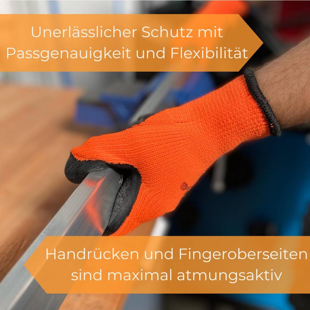 Winter Arbeitshandschuhe Handschuhe Wasserdicht Thermo schnittfest Latex Gr. 11 120 Paar