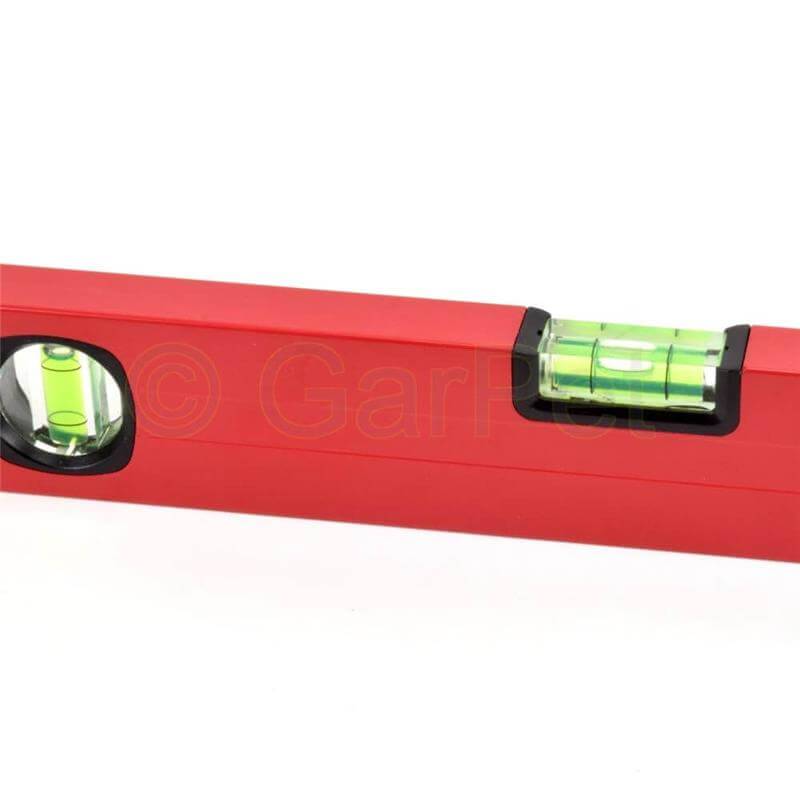 Aluminium Wasserwaage Präzisions Messwerkzeug Robust Alu Bau Messgerät rot 600 mm