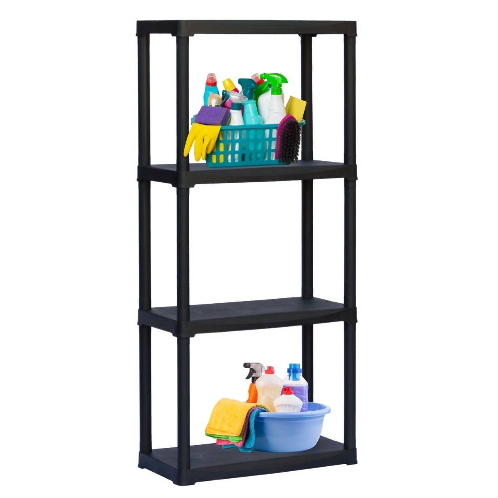 Steckregal Kunststoff Haushaltsregal Keller Lager Regal 4 Böden 60 x 30 x 133 cm
