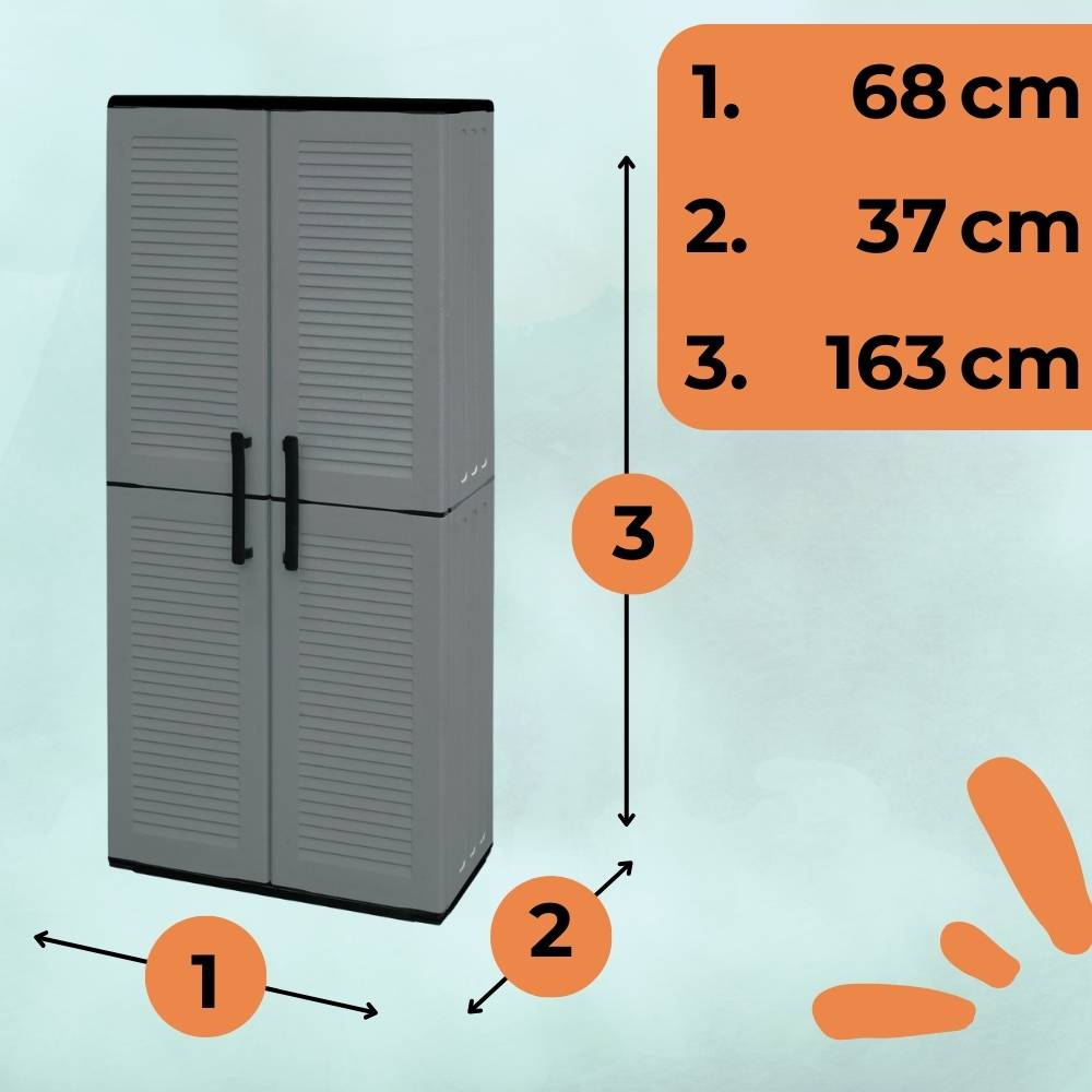 Gartenschrank Kunststoff Balkon Schrank Wetterfest Haushaltsschrank Werkstatt