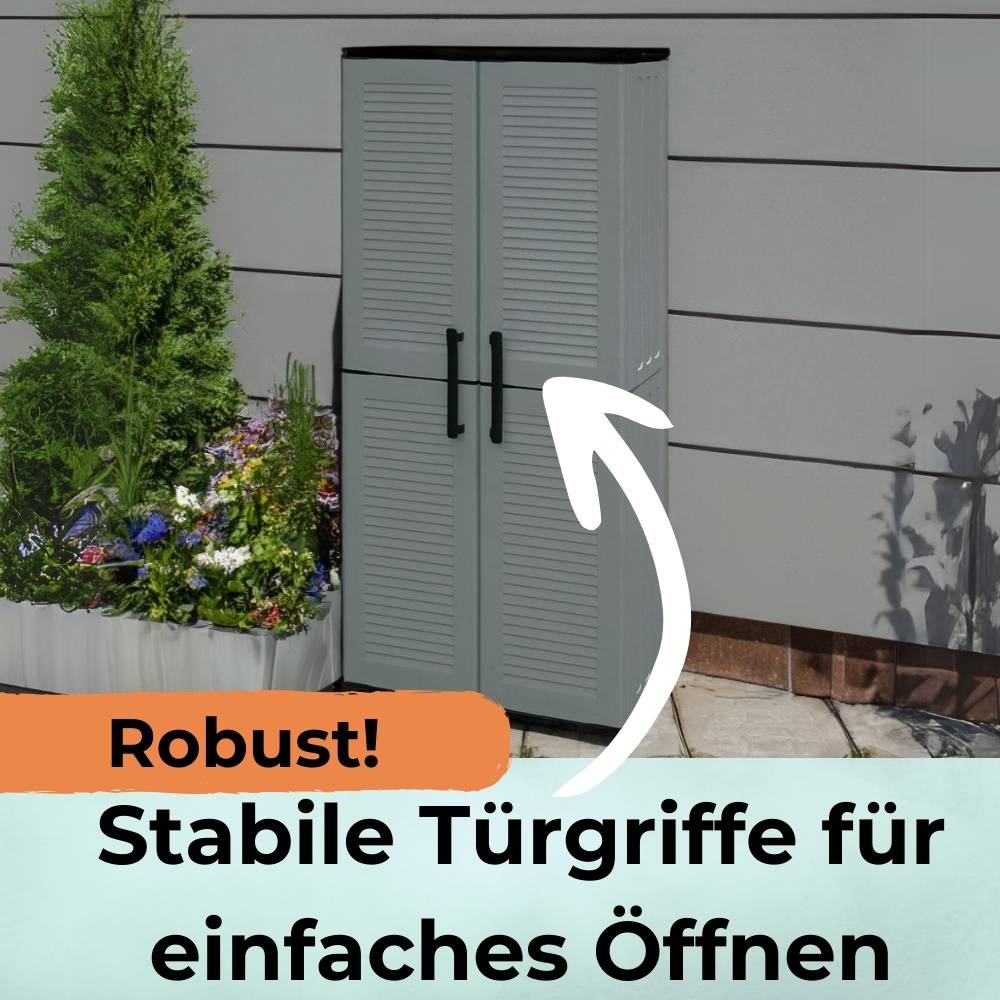 Gartenschrank Kunststoff Balkon Schrank Wetterfest Haushaltsschrank Werkstatt