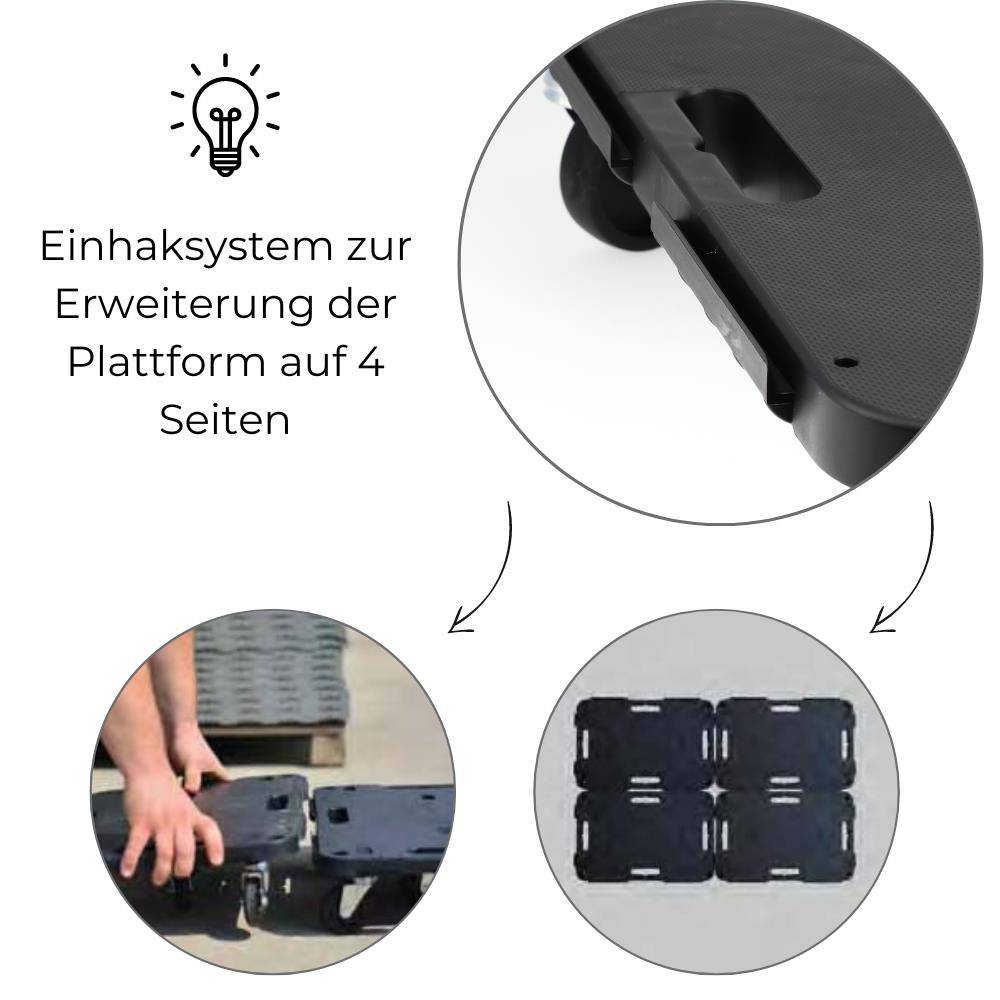 Transportroller Rollbrett Transportrollen Rollbrett Werkstatt Pflanzen Rollbretter Transport Möbelrollen flach Pflanzenroller eckig Transporthilfe