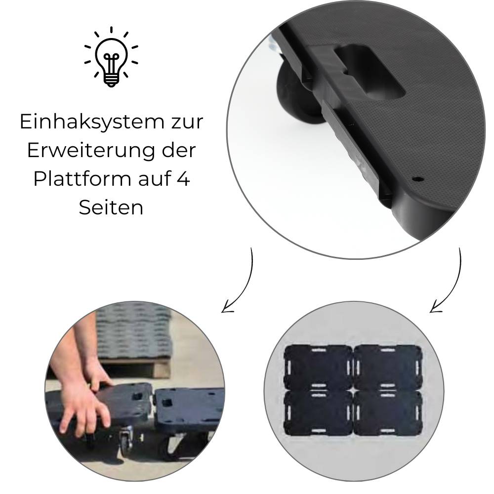 Transportroller Rollbrett Transportrollen Rollbrett Werkstatt Pflanzen Rollbretter Transport Möbelrollen flach Pflanzenroller eckig Transporthilfe