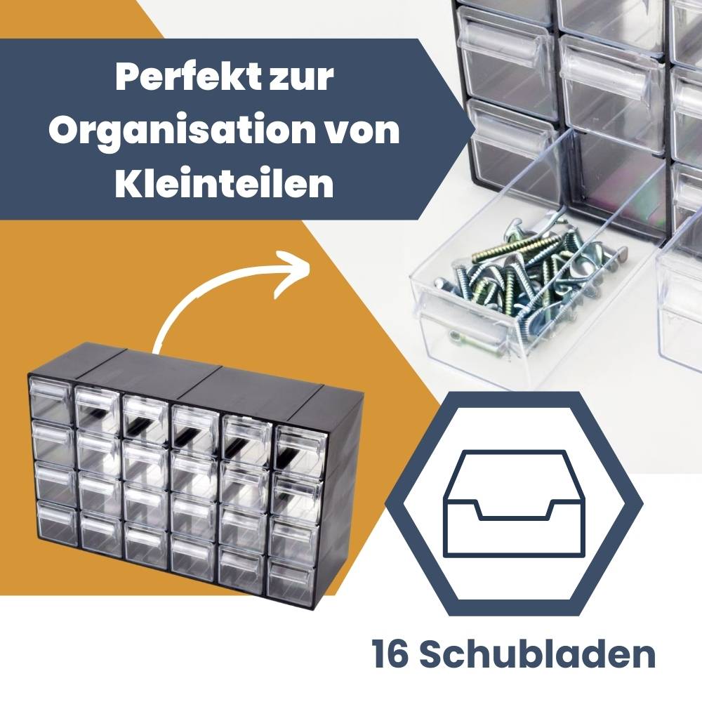 Sortimentskasten 24 Fach Schubladen Organizer Kleinteilemagazin Sortimentsboxen