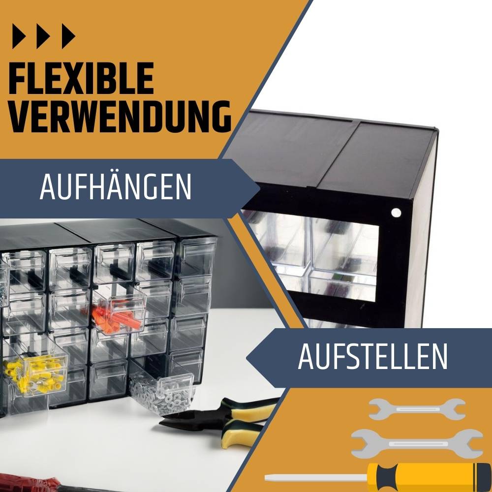 Sortimentskasten 24 Fach Schubladen Organizer Kleinteilemagazin Sortimentsboxen