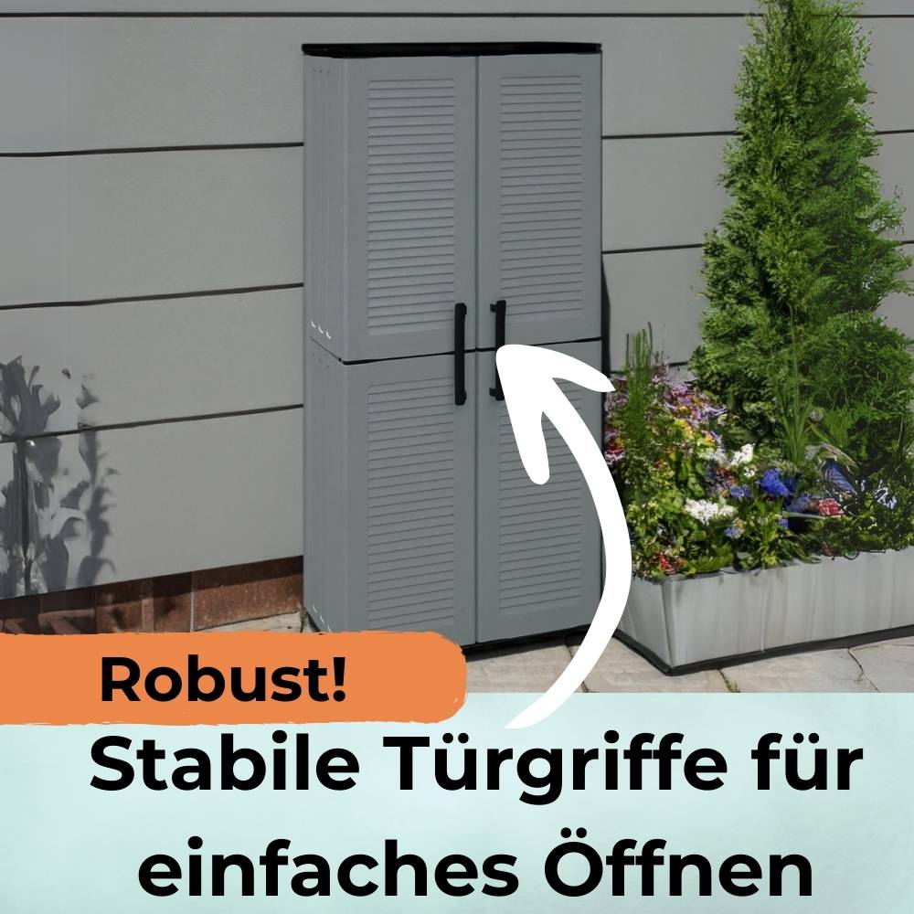 Besenschrank Kunststoff Haushalt Werkstatt Garten Putz Schrank Wetterfest